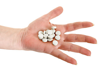 Image showing Handful of tablets