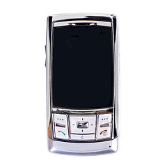 Image showing Silvery cellular telephone