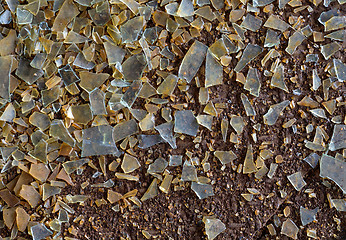 Image showing Dirty floor and splinters of glass