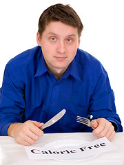 Image showing Guest of restaurant on diet