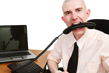 Image showing Telephone and man
