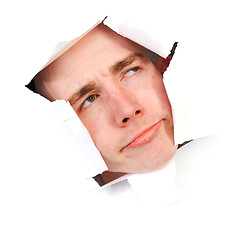 Image showing Face and paper