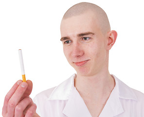 Image showing Man and cigarette