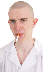 Image showing Man holding cigarette