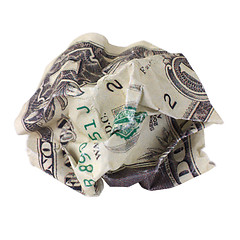 Image showing Crumpled dollar