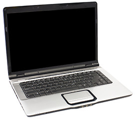 Image showing The silver notebook on a white background