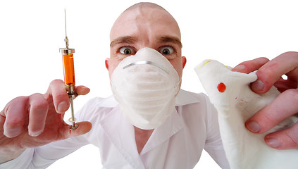 Image showing Man and syringe