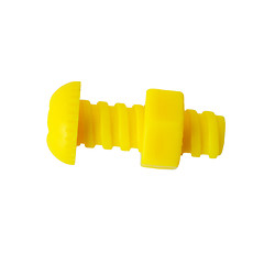 Image showing Yellow bolt with nut