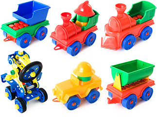 Image showing Toy machines on white