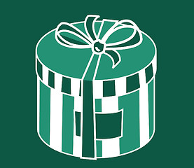 Image showing Green gift box