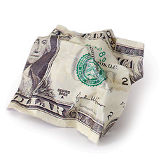 Image showing crumpled dollar