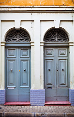 Image showing Beautiful town house doorways in Malta