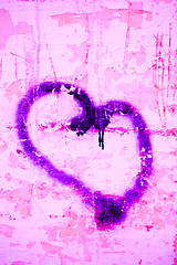 Image showing Heart on a wall