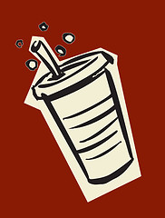 Image showing Soda drink with straw