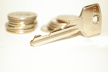 Image showing key with money