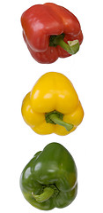 Image showing Three pepper with the torn off handles