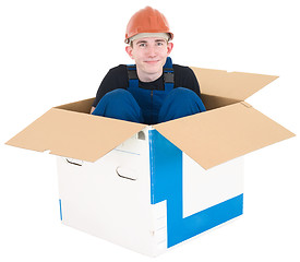 Image showing Laborer in box 