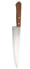 Image showing Kitchen knife with a wooden haft