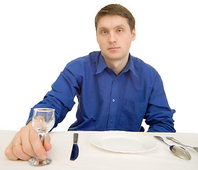 Image showing Guest of restaurant with glasses
