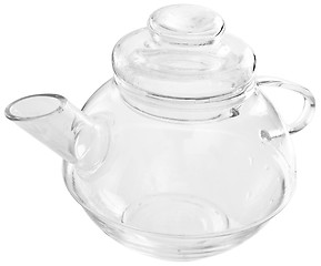 Image showing The glass tea-pot with a lid 