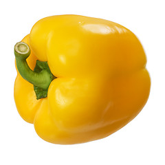 Image showing The yellow ripe pepper 