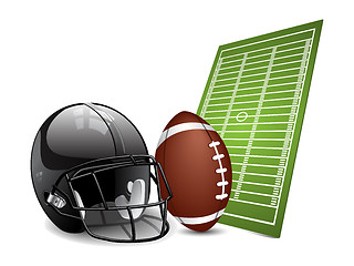 Image showing American football design elements