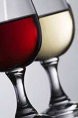 Image showing Red and white wine