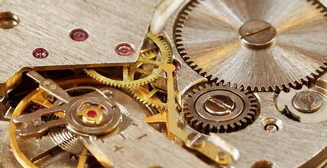 Image showing Mechanical watch close-up