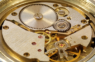 Image showing Macrophoto of mechanical watch