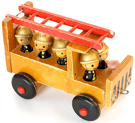 Image showing Old toy fire-engine