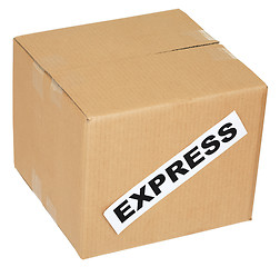 Image showing Cardboard box with an inscription express