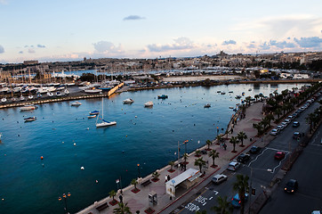 Image showing Sunset in Sliema, Malta