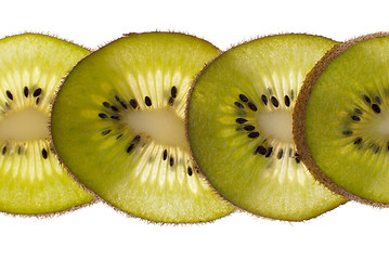 Image showing Close up of kiwi slices