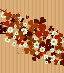 Image showing Clover leaf background