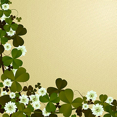 Image showing Clover leaf border