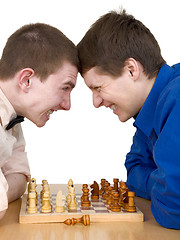 Image showing Mans to play chess