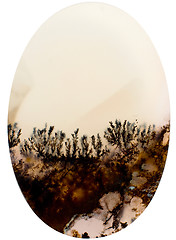 Image showing Cut of a stone with an abstract landscape from crystals