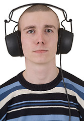 Image showing The man in earphones 