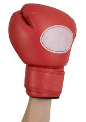 Image showing Hand in a red boxing glove