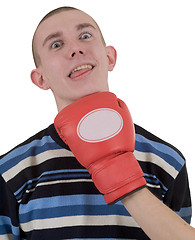 Image showing Man taking a punch