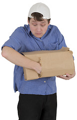 Image showing Man is thieved put into hand in box