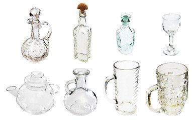 Image showing A transparent glass carafe