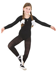 Image showing Ballet dancer in black