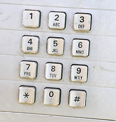 Image showing public telephone keyboard