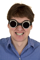 Image showing Man in welding goggles