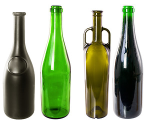 Image showing Wine bottles isolated on white