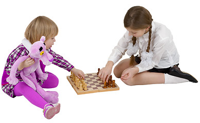 Image showing Children play chess