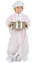 Image showing Child with saucepan