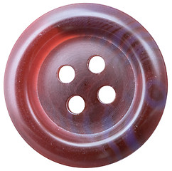 Image showing Brown plastic button