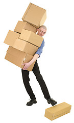 Image showing Messenger abd cardboard boxes